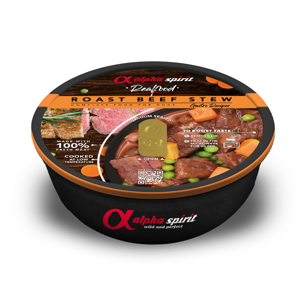 Alpha Spirit Real Food Beef Karma Mokra dla Psa Wołowina 280g